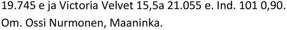 Ind. 101 0,90. Om.
