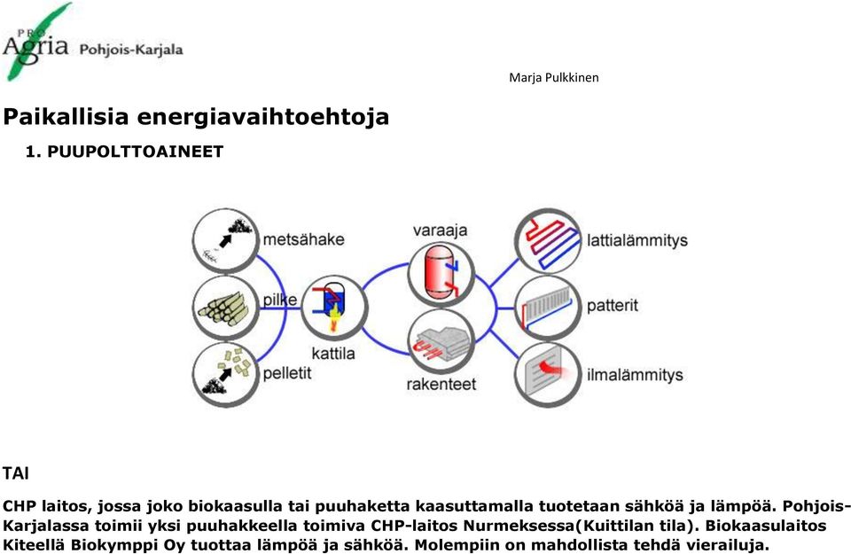 tuotetaan sähköä ja lämpöä.