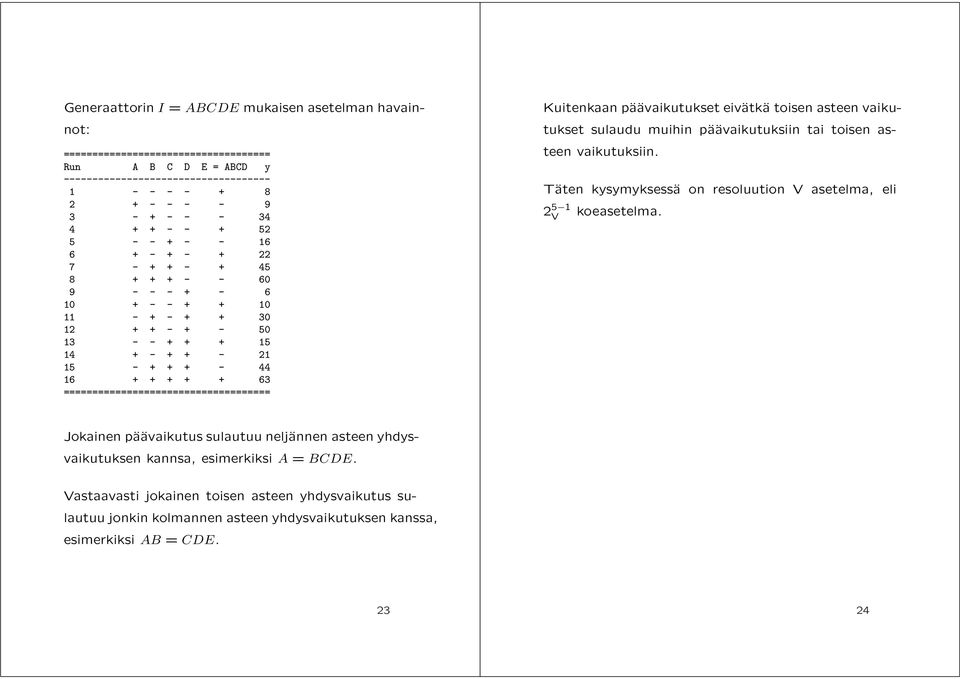 ==================================== Kuitenkaan päävaikutukset eivätkä toisen asteen vaikutukset sulaudu muihin päävaikutuksiin tai toisen asteen vaikutuksiin.