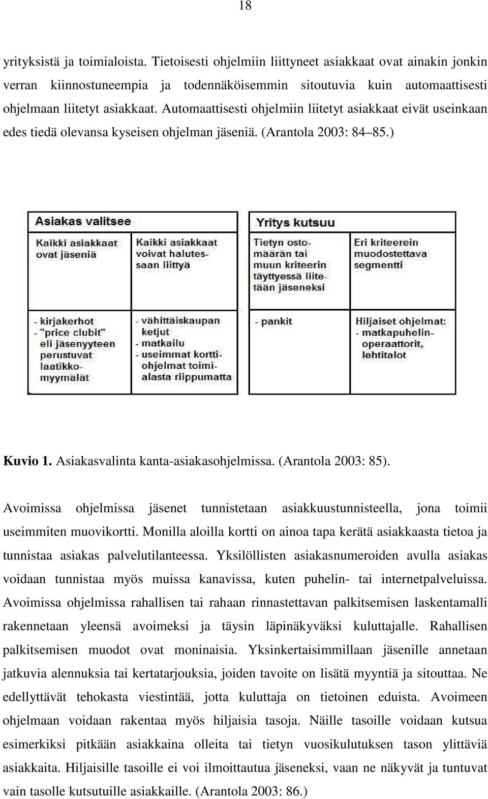 (Arantola 2003: 85). Avoimissa ohjelmissa jäsenet tunnistetaan asiakkuustunnisteella, jona toimii useimmiten muovikortti.