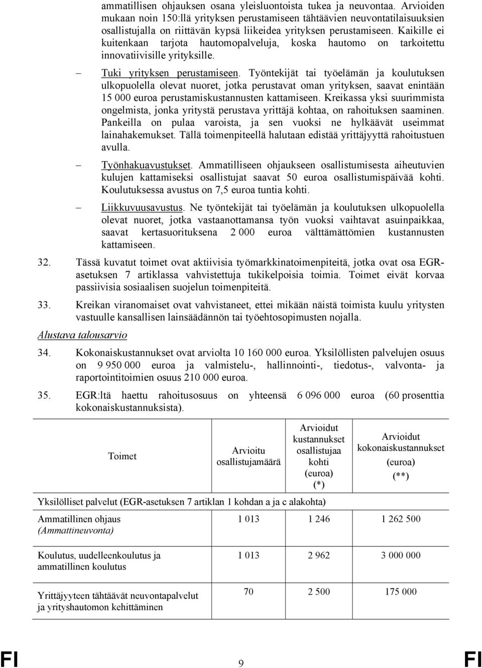 Kaikille ei kuitenkaan tarjota hautomopalveluja, koska hautomo on tarkoitettu innovatiivisille yrityksille. Tuki yrityksen perustamiseen.