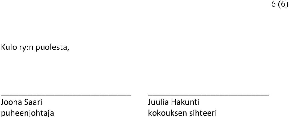 puheenjohtaja Juulia