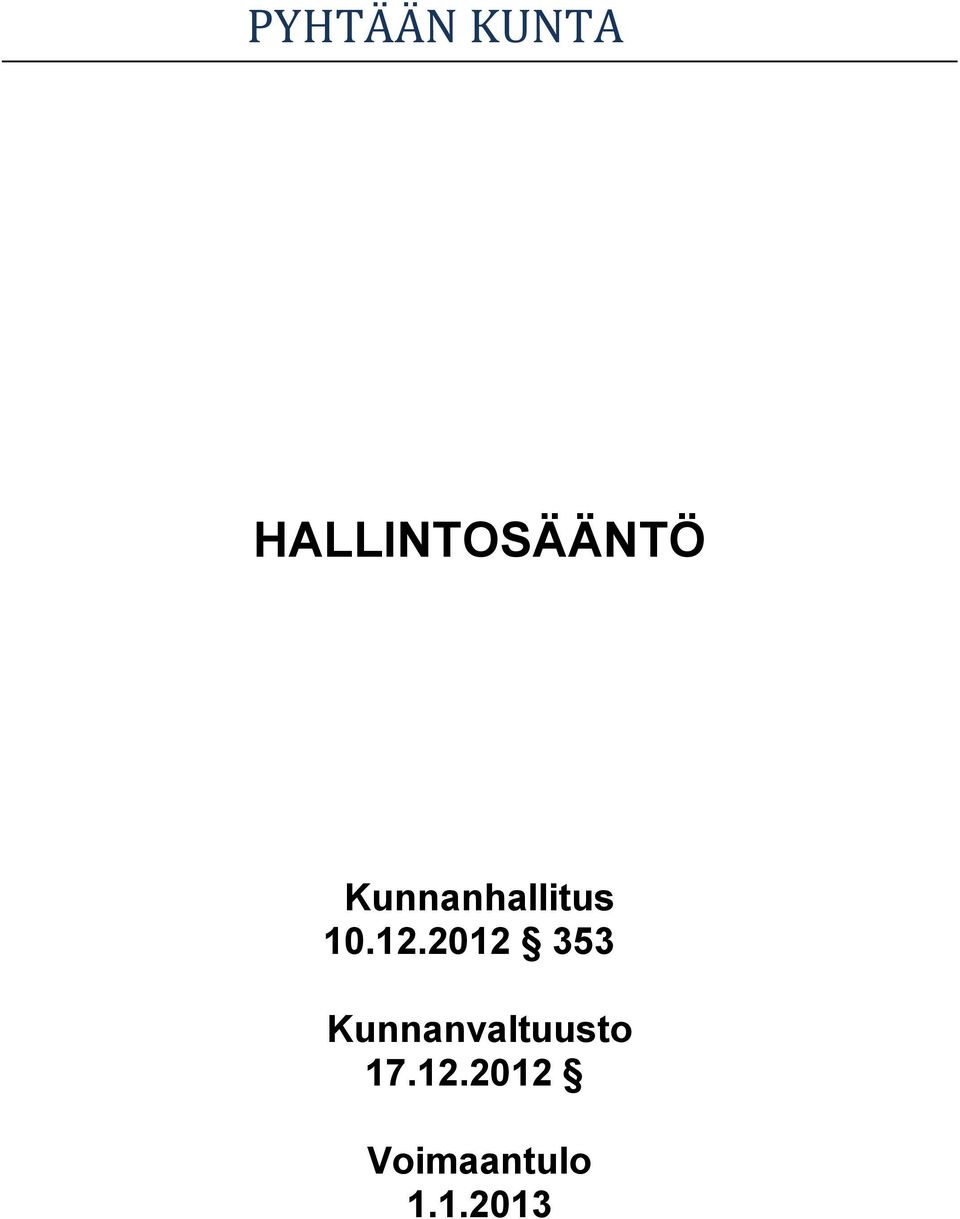 Kunnanhallitus 10.12.