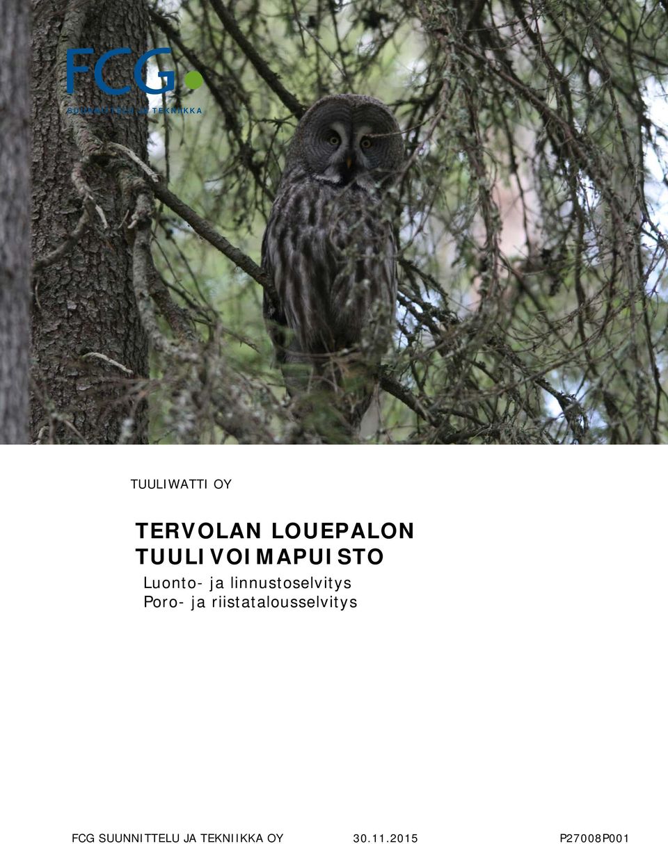 ja linnustoselvitys Poro- ja