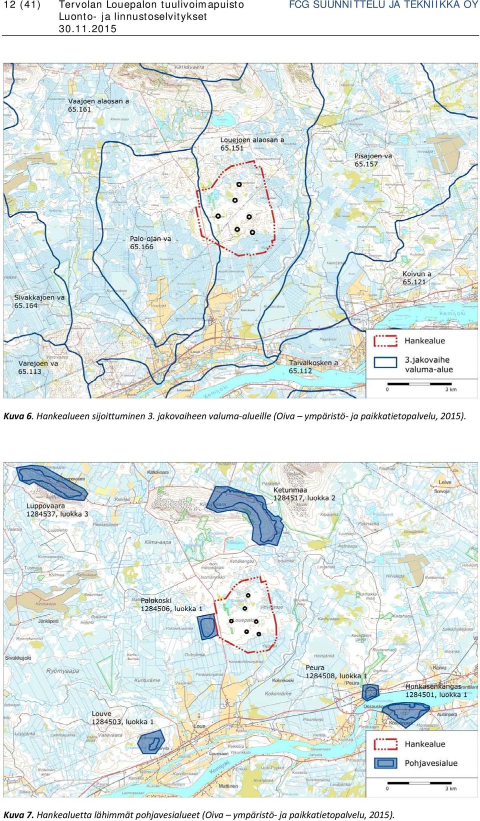 jakovaiheen valuma alueille (Oiva ympäristö ja paikkatietopalvelu,