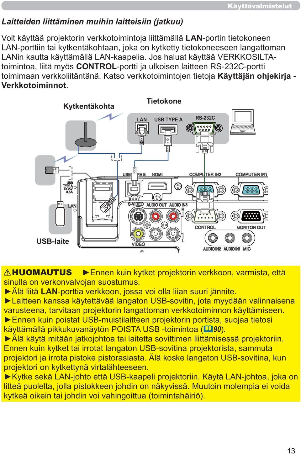 Katso verkkotoimintojen tietoja Käyttäjän ohjekirja - Verkkotoiminnot.