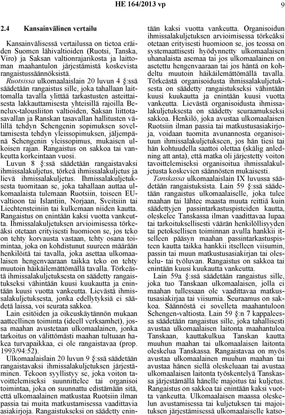 rangaistussäännöksistä.