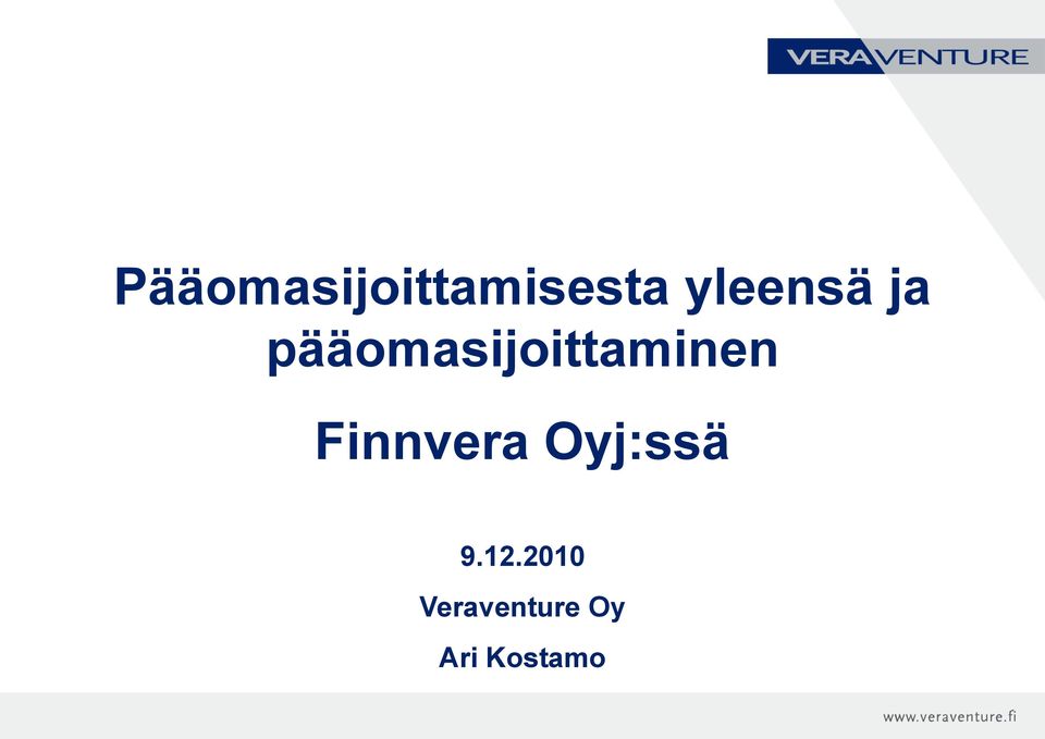 pääomasijoittaminen