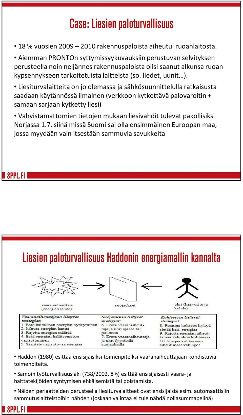 Liesiturvalaitteita on jo olemassa ja sähkösuunnittelulla ratkaisusta saadaan käytännössä ilmainen (verkkoon kytkettävä palovaroitin + samaan sarjaan kytketty liesi) Vahvistamattomien tietojen mukaan