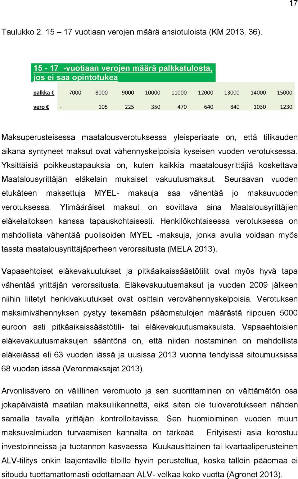 maatalousverotuksessa yleisperiaate on, että tilikauden aikana syntyneet maksut ovat vähennyskelpoisia kyseisen vuoden verotuksessa.