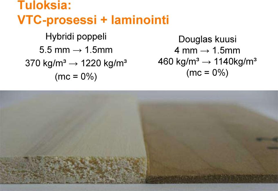 5mm 370 kg/m³ 1220 kg/m³ (mc = 0%)