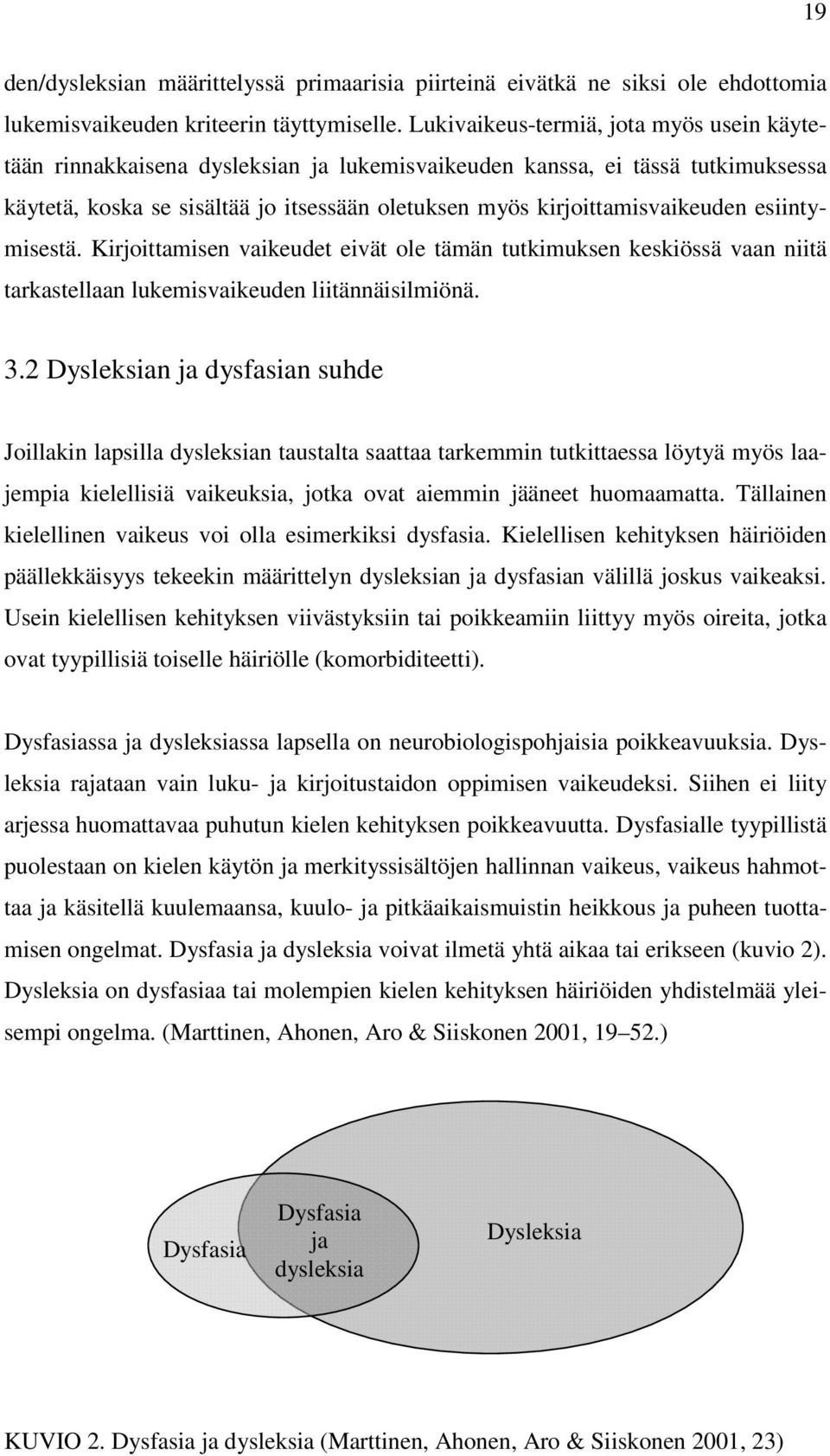 esiintymisestä. Kirjoittamisen vaikeudet eivät ole tämän tutkimuksen keskiössä vaan niitä tarkastellaan lukemisvaikeuden liitännäisilmiönä. 3.