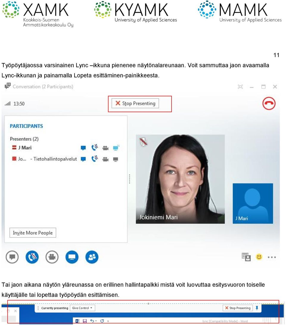 esittäminen-painikkeesta.