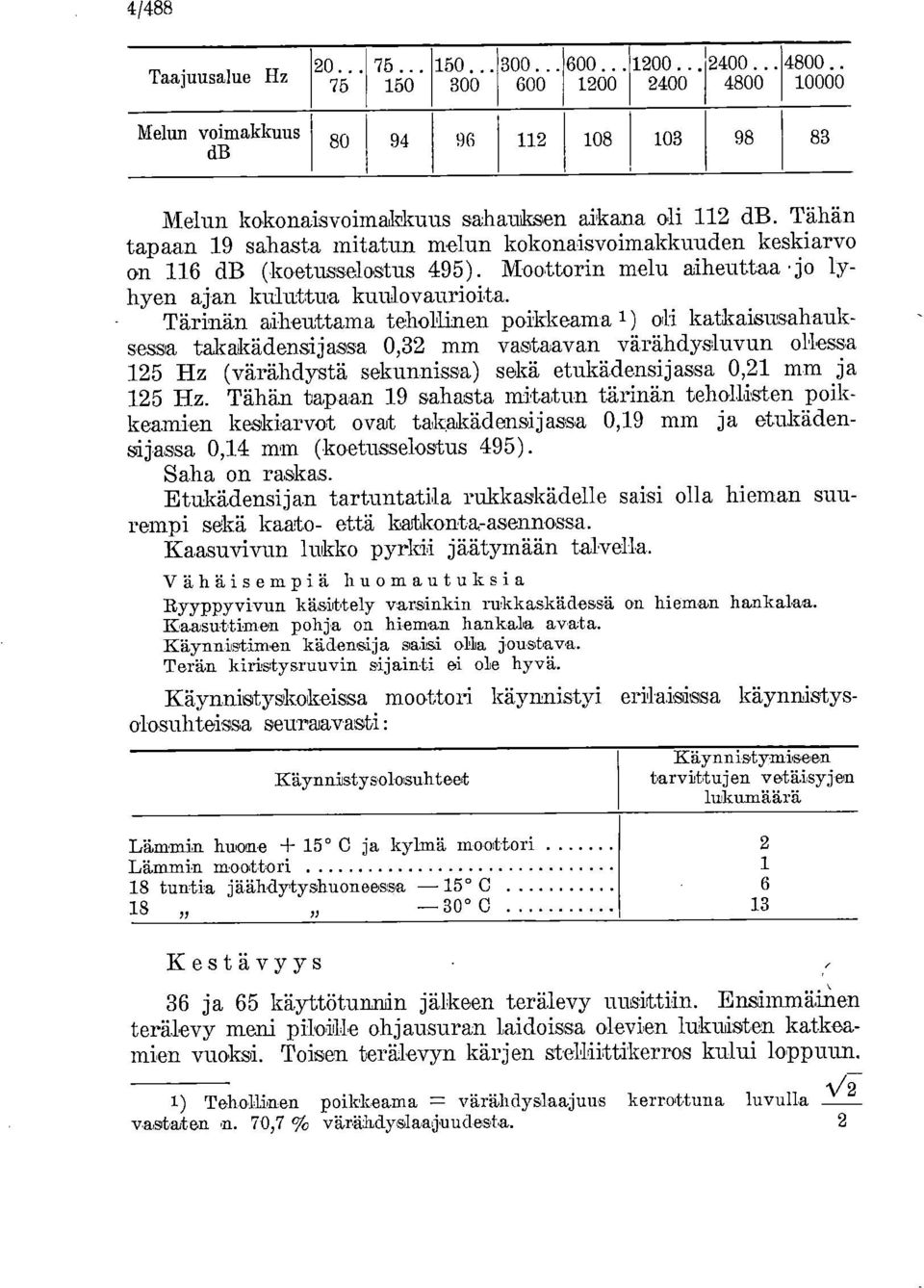 Moottorin melu aiheuttaa.jo lyhyen ajan kuluttua kuulovaurioita.