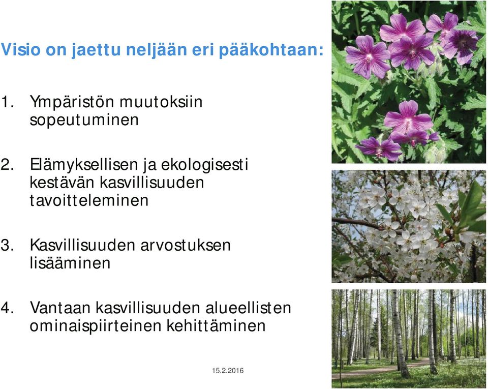 Elämyksellisen ja ekologisesti kestävän kasvillisuuden