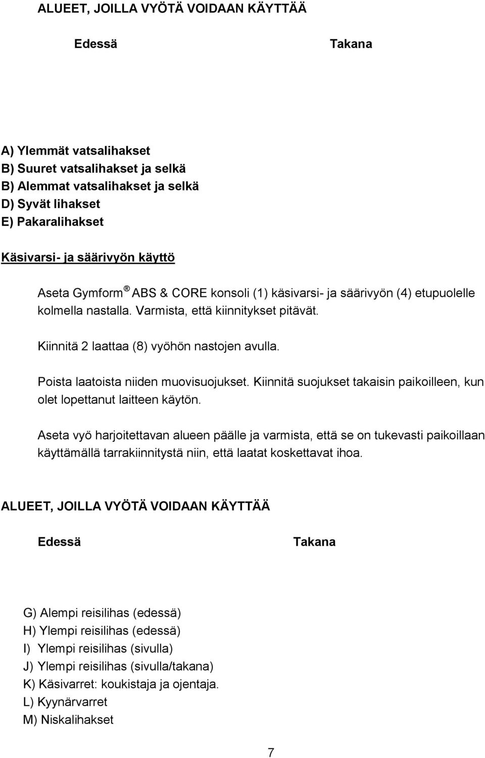 Poista laatoista niiden muovisuojukset. Kiinnitä suojukset takaisin paikoilleen, kun olet lopettanut laitteen käytön.