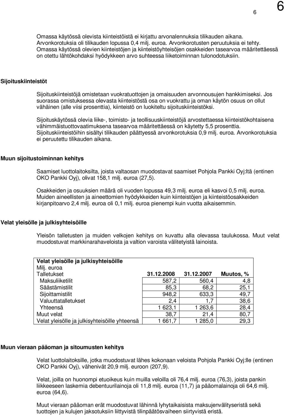 Sijoituskiinteistöt Sijoituskiinteistöjä omistetaan vuokratuottojen ja omaisuuden arvonnousujen hankkimiseksi.