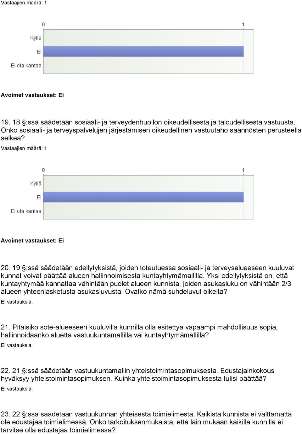 19 :ssä säädetään edellytyksistä, joiden toteutuessa sosiaali- ja terveysalueeseen kuuluvat kunnat voivat päättää alueen hallinnoimisesta kuntayhtymämallilla.
