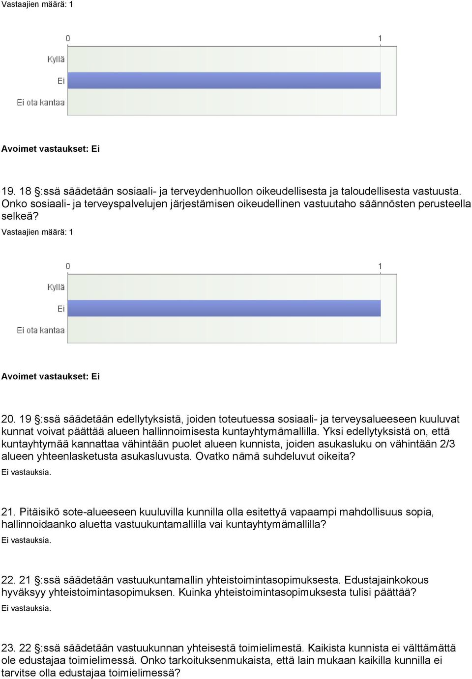 19 :ssä säädetään edellytyksistä, joiden toteutuessa sosiaali- ja terveysalueeseen kuuluvat kunnat voivat päättää alueen hallinnoimisesta kuntayhtymämallilla.