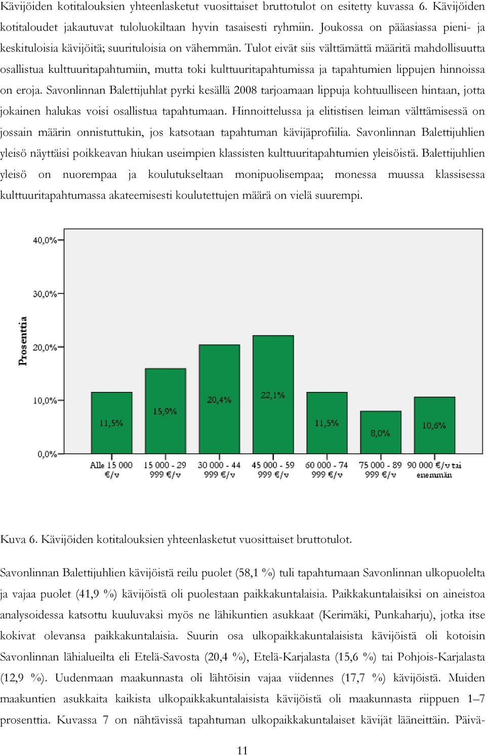 Tulot eivät siis välttämättä määritä mahdollisuutta osallistua kulttuuritapahtumiin, mutta toki kulttuuritapahtumissa ja tapahtumien lippujen hinnoissa on eroja.