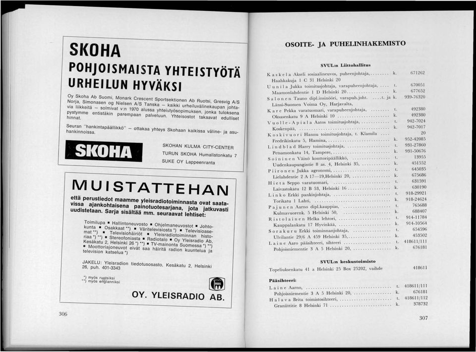 Yhteisostot takaavat edulliset hinna ottakaa yhteys Skohaan kaikissa väline- ja asu Seuran " hankintapäällikkö" - hankinnoissa.