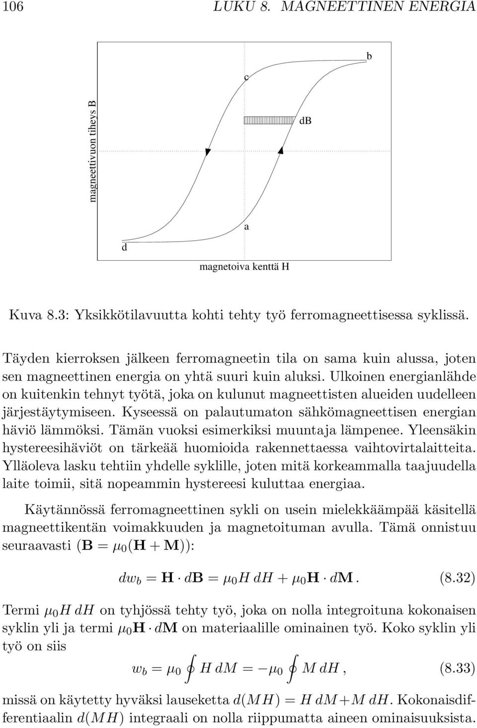 Ulkoinen energianlähde on kuitenkin tehnyt työtä, joka on kulunut magneettisten alueiden uudelleen järjestäytymiseen. Kyseessä on palautumaton sähkömagneettisen energian häviö lämmöksi.