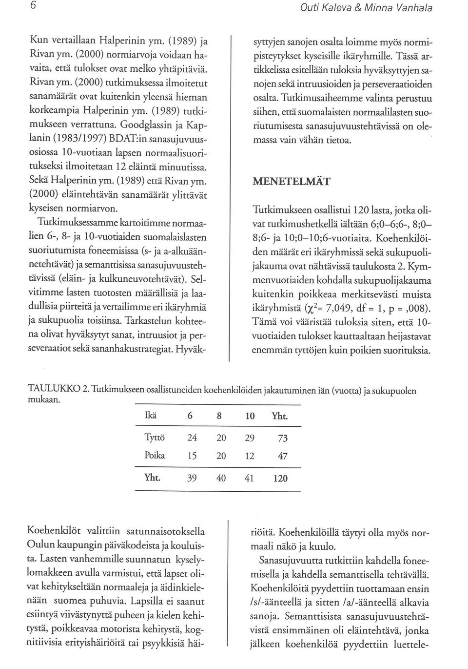 (1989) että Rivan ym. (2000) eläintehtävän sanamäärät ylittävät kyseisen normiarvon.