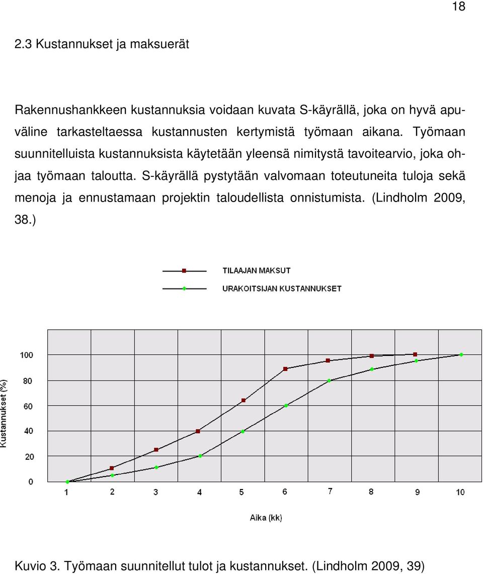 Työmaan suunnitelluista kustannuksista käytetään yleensä nimitystä tavoitearvio, joka ohjaa työmaan taloutta.