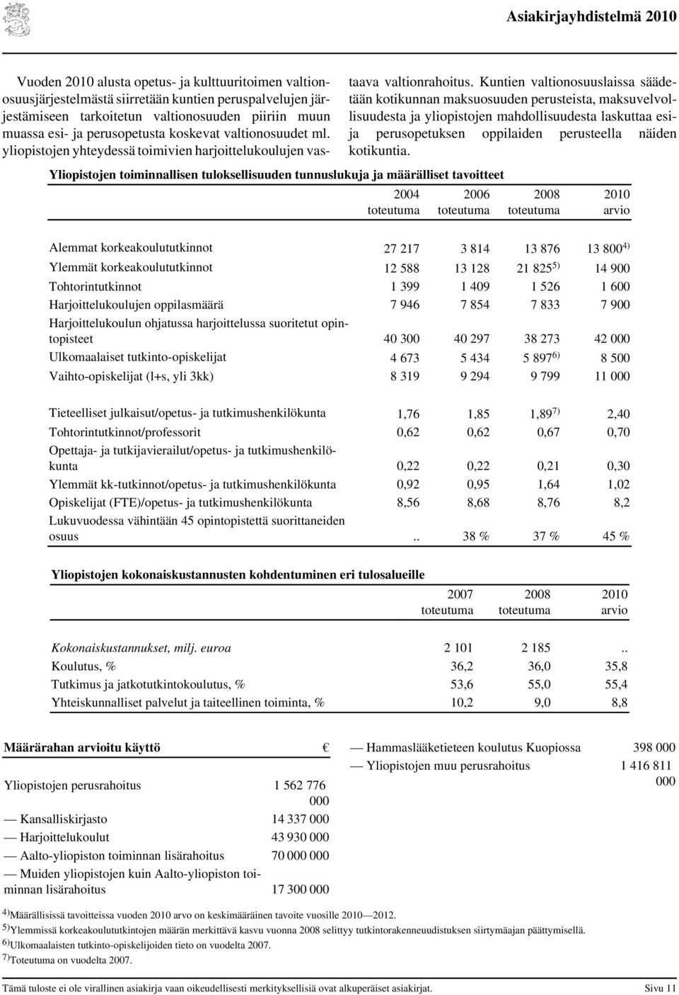 Kuntien valtionosuuslaissa säädetään kotikunnan maksuosuuden perusteista, maksuvelvollisuudesta ja yliopistojen mahdollisuudesta laskuttaa esija perusopetuksen oppilaiden perusteella näiden