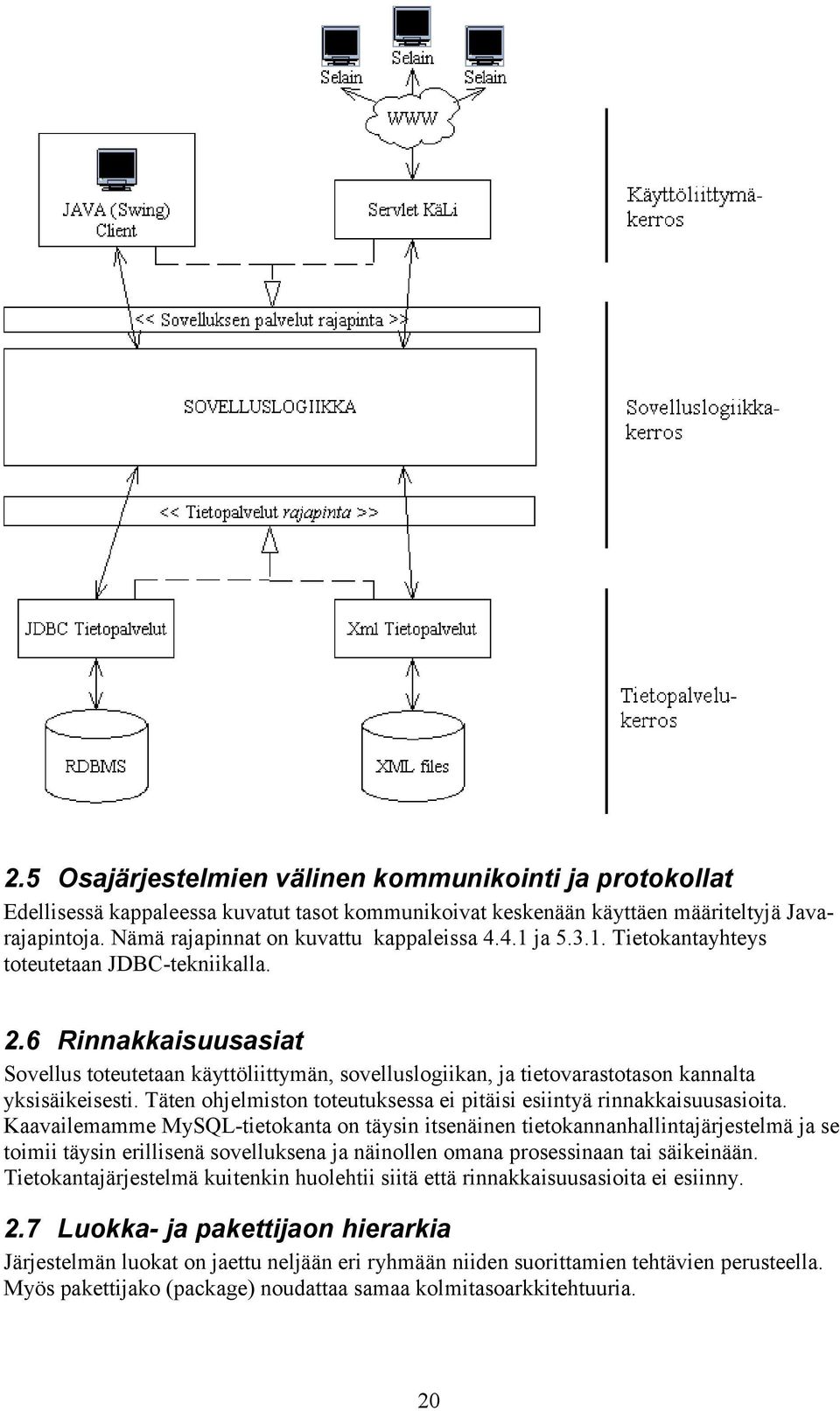 Täten ohjelmiston toteutuksessa ei pitäisi esiintyä rinnakkaisuusasioita.