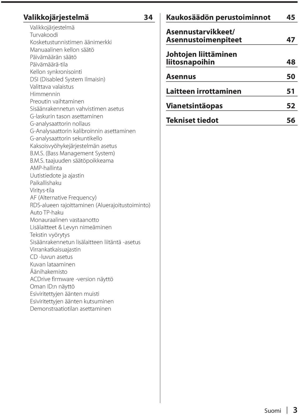 sekuntikello Kaksoisvyöhykejärjestelmän asetus B.M.S.