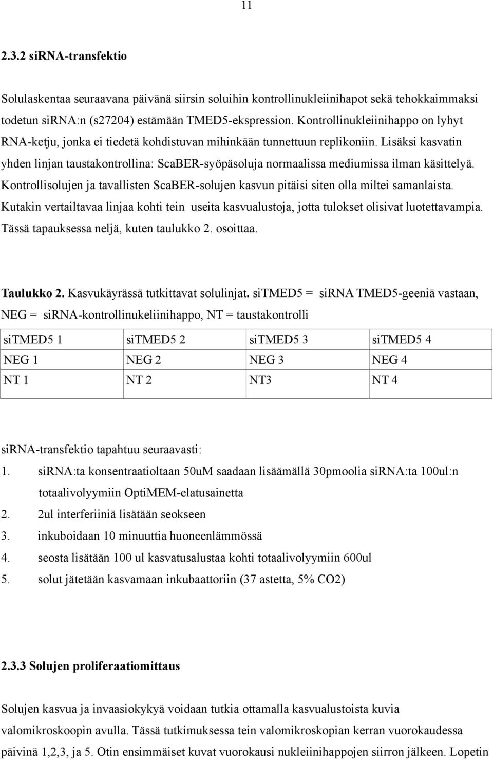 Lisäksi kasvatin yhden linjan taustakontrollina: ScaBER-syöpäsoluja normaalissa mediumissa ilman käsittelyä.