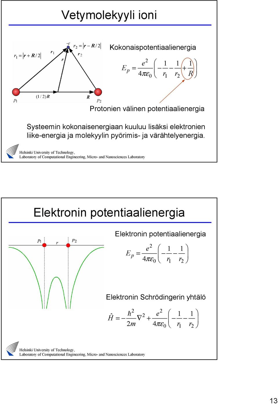 liike-energia ja molekyylin pyörimis- ja värähtelyenergia.