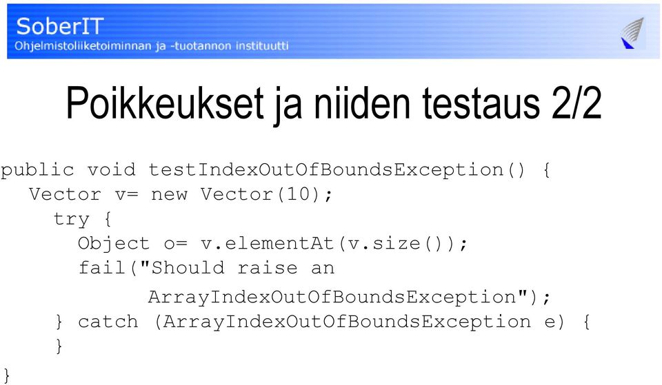 try { Object o= v.elementat(v.