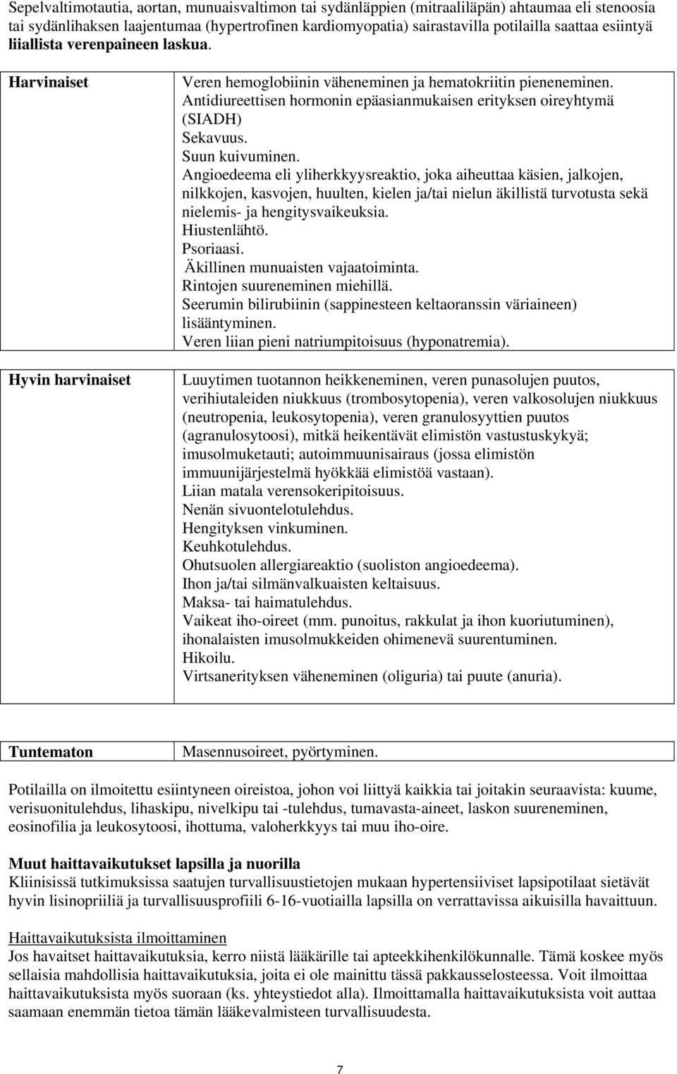 Antidiureettisen hormonin epäasianmukaisen erityksen oireyhtymä (SIADH) Sekavuus. Suun kuivuminen.