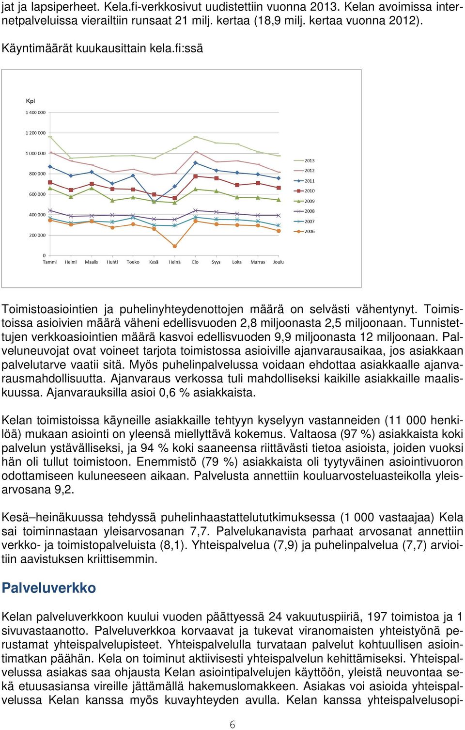 Tunnistettujen verkkoasiointien määrä kasvoi edellisvuoden 9,9 miljoonasta 12 miljoonaan.