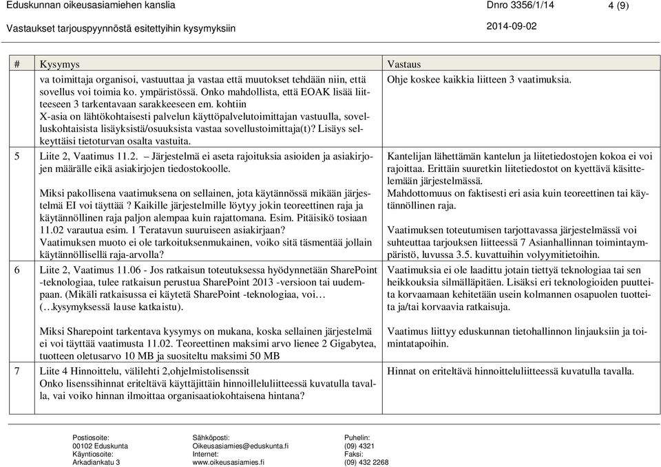 kohtiin X-asia on lähtökohtaisesti palvelun käyttöpalvelutoimittajan vastuulla, sovelluskohtaisista lisäyksistä/osuuksista vastaa sovellustoimittaja(t)?