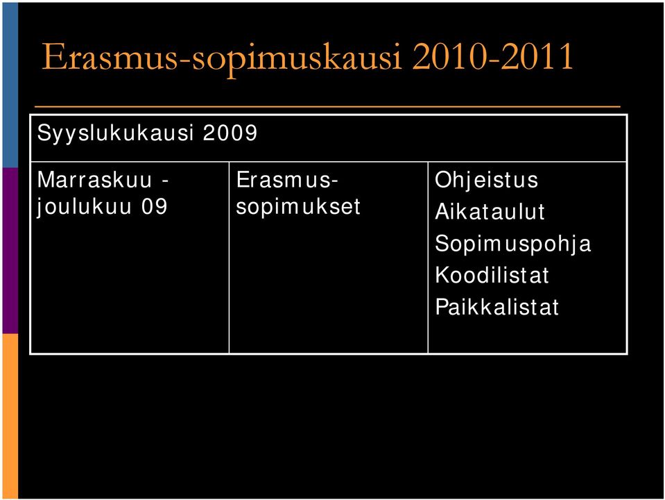 joulukuu 09 Erasmussopimukset