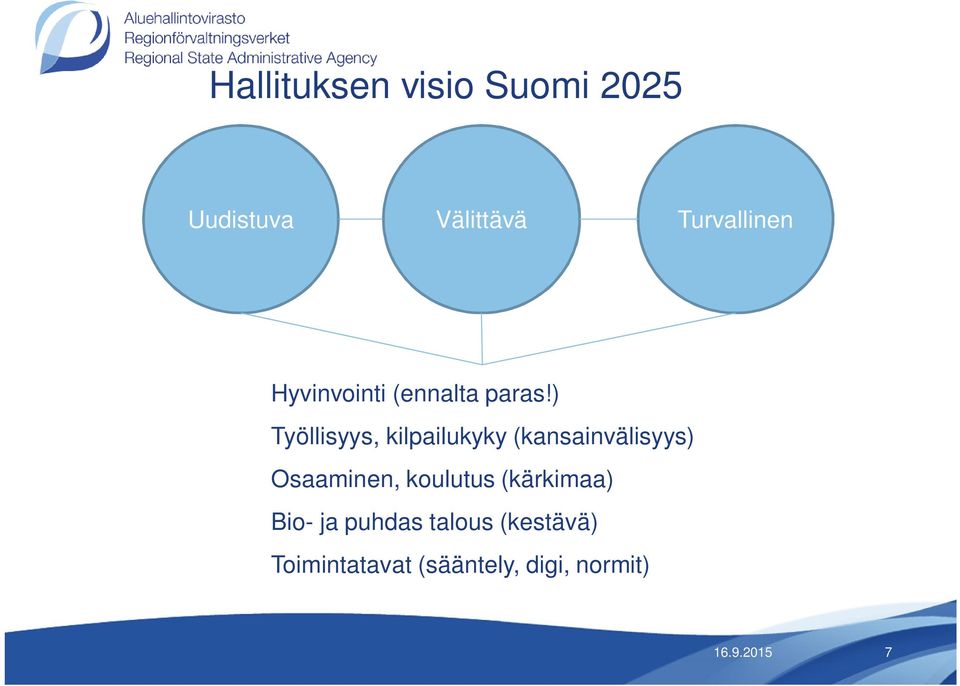) Työllisyys, kilpailukyky (kansainvälisyys) Osaaminen,