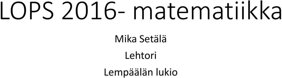 Mika Setälä