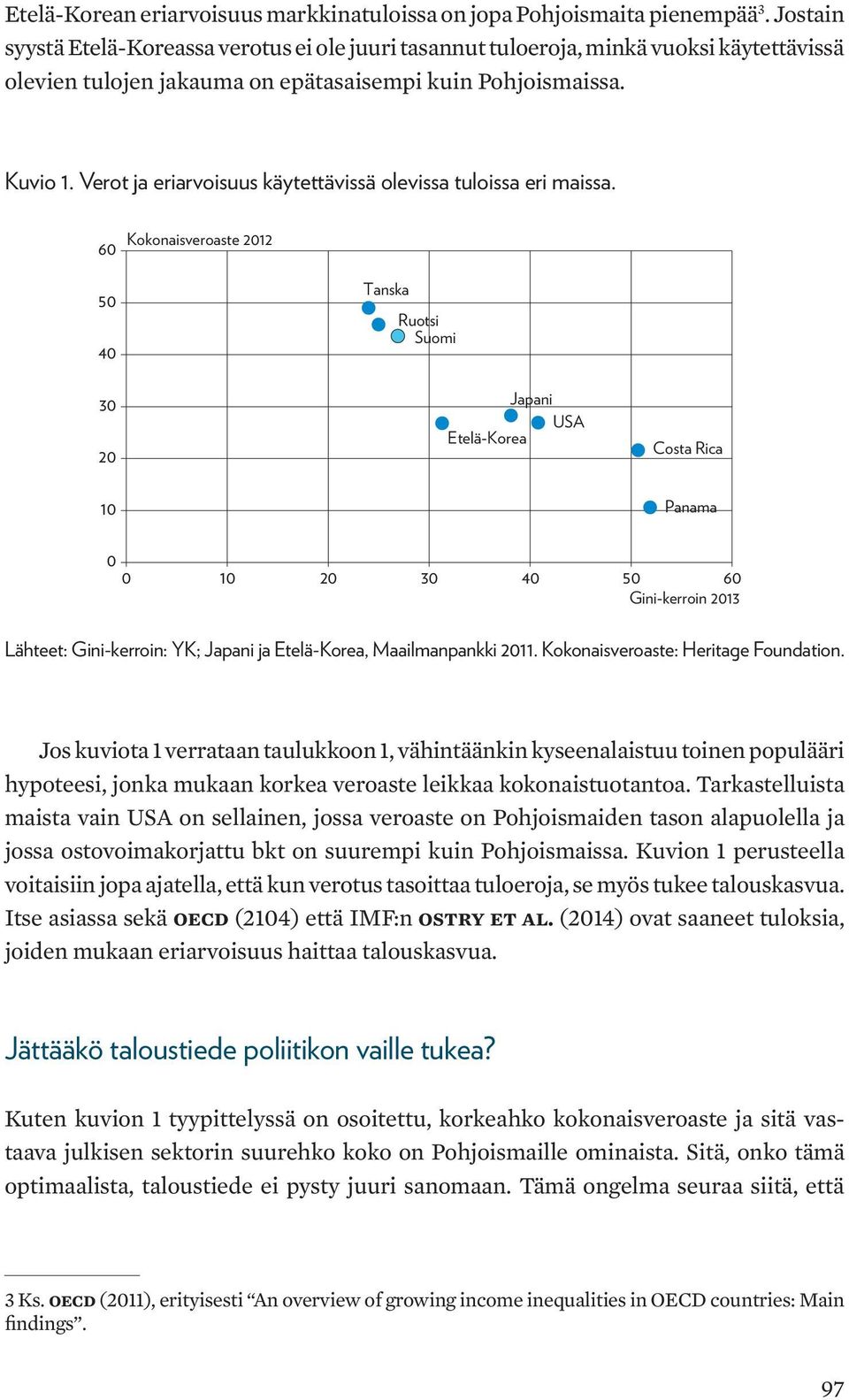 Verot ja eriarvoisuus käytettävissä olevissa tuloissa eri maissa.