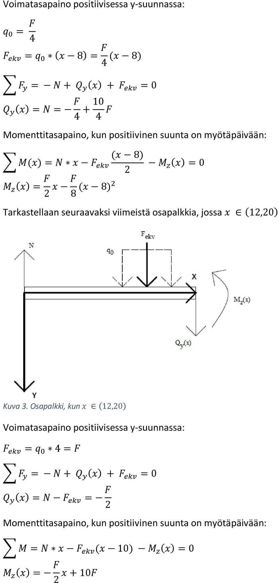 seuraavaksi viimeistä osapalkkia, jossa x (12,20) Kuva 3.