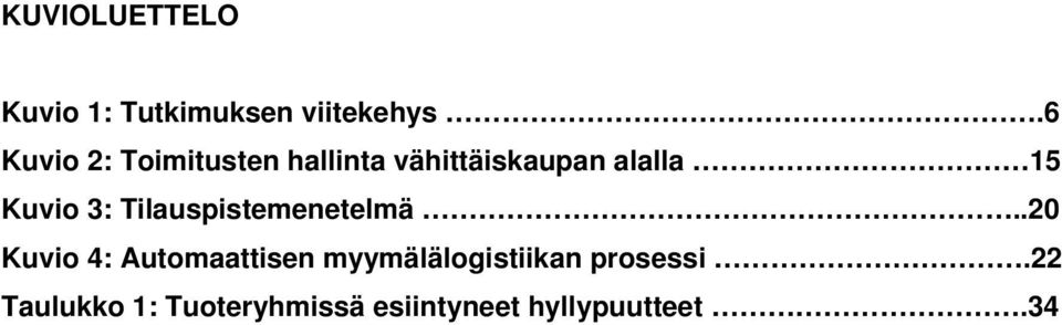 Kuvio 3: Tilauspistemenetelmä.