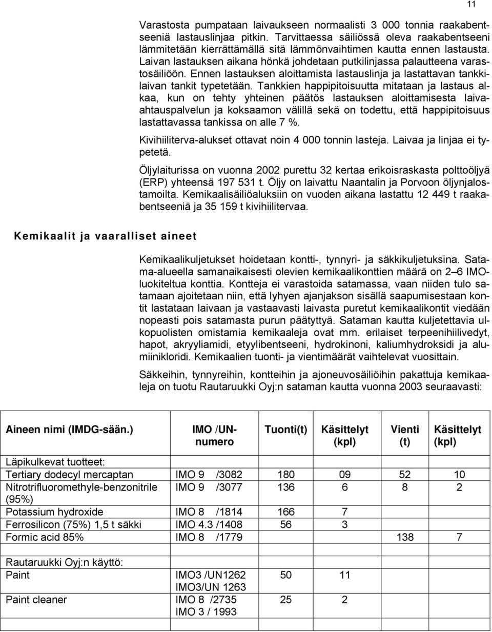 Ennen lastauksen aloittamista lastauslinja ja lastattavan tankkilaivan tankit typetetään.