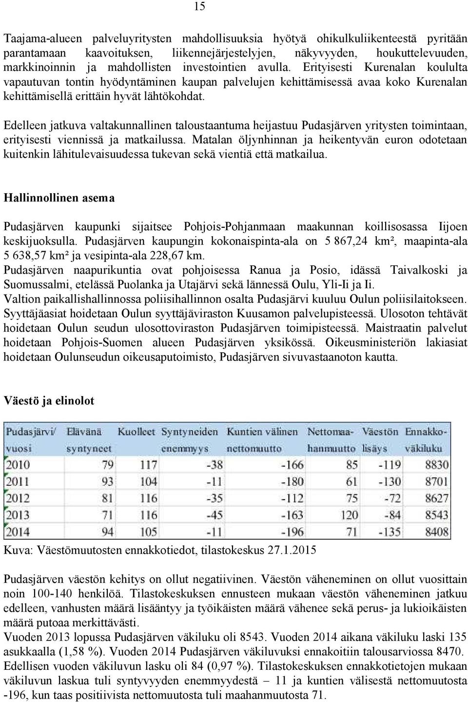 Edelleen jatkuva valtakunnallinen taloustaantuma heijastuu Pudasjärven yritysten toimintaan, erityisesti viennissä ja matkailussa.