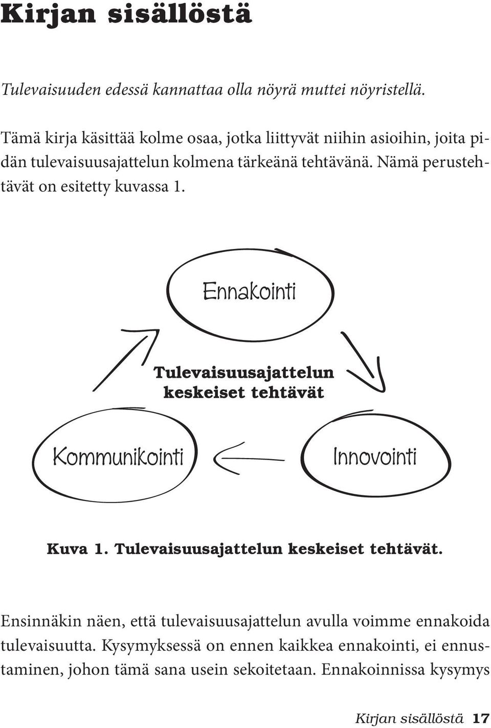 Nämä perustehtävät on esitetty kuvassa 1. Kuva 1. Tulevaisuusajattelun keskeiset tehtävät.