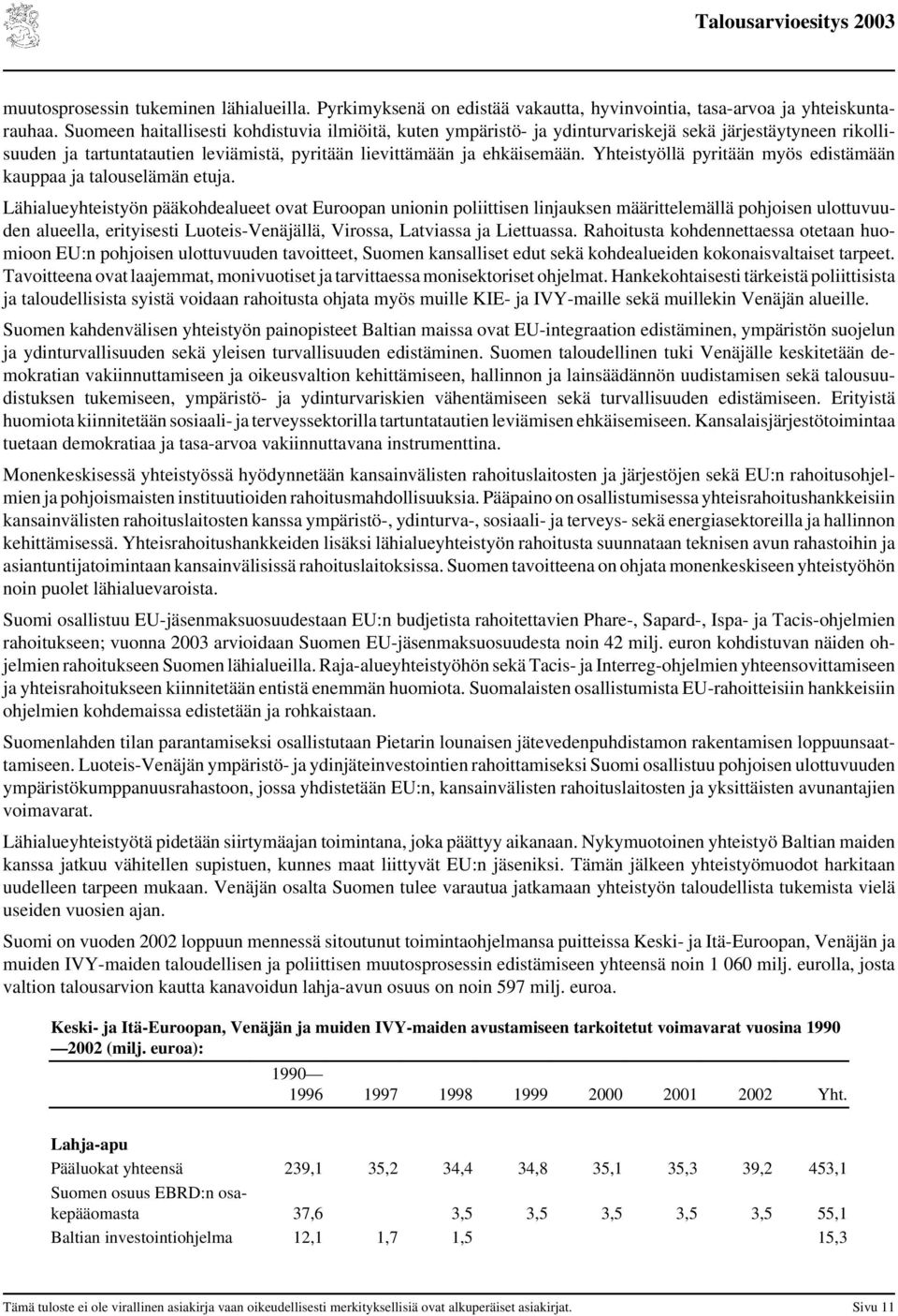 Yhteistyöllä pyritään myös edistämään kauppaa ja talouselämän etuja.