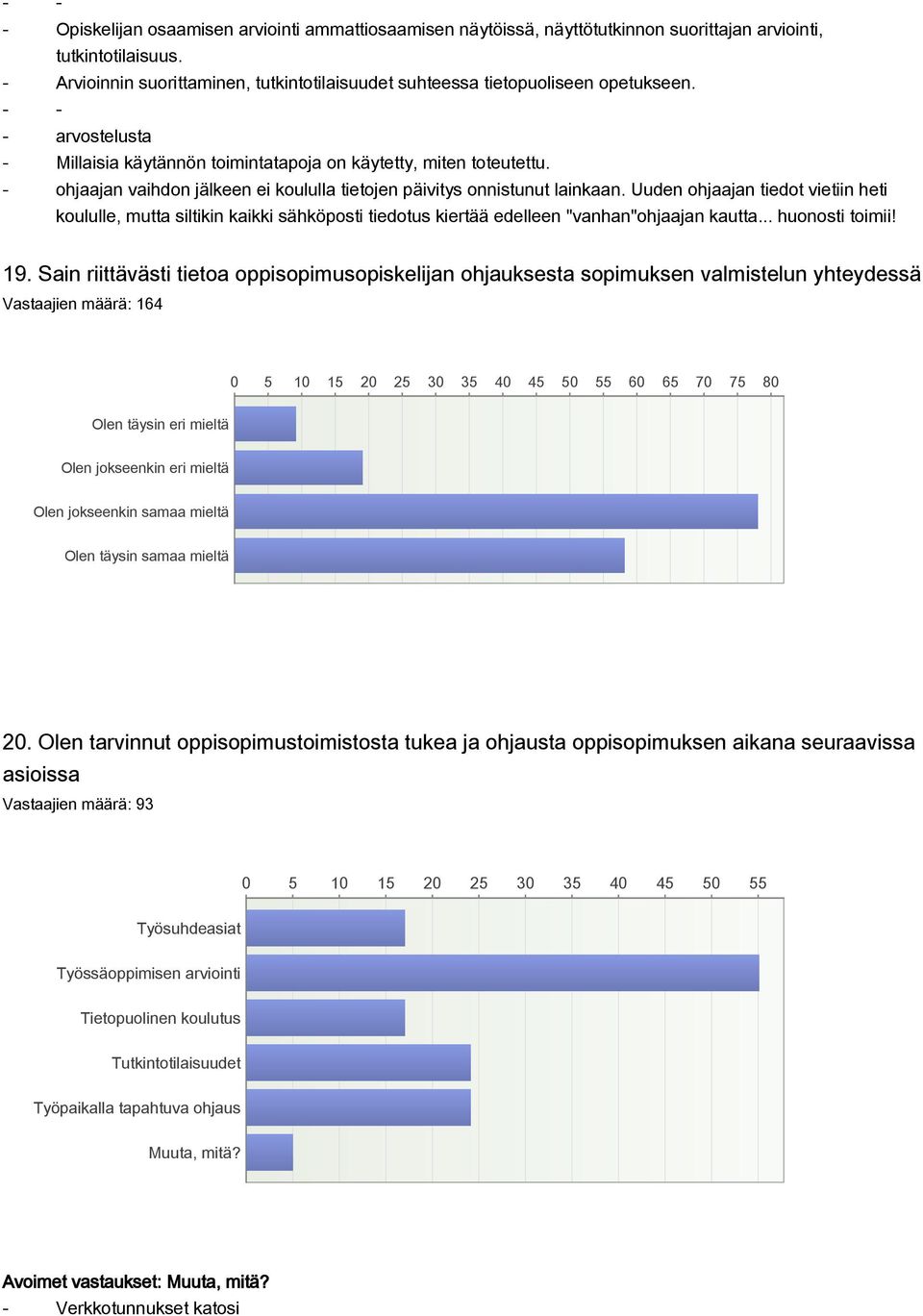 Uuden ohjaajan tiedot vietiin heti koululle, mutta siltikin kaikki sähköposti tiedotus kiertää edelleen "vanhan"ohjaajan kautta... huonosti toimii! 19.