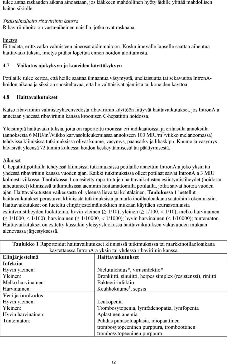 Koska imevälle lapselle saattaa aiheutua haittavaikutuksia, imetys pitäisi lopettaa ennen hoidon aloittamista. 4.