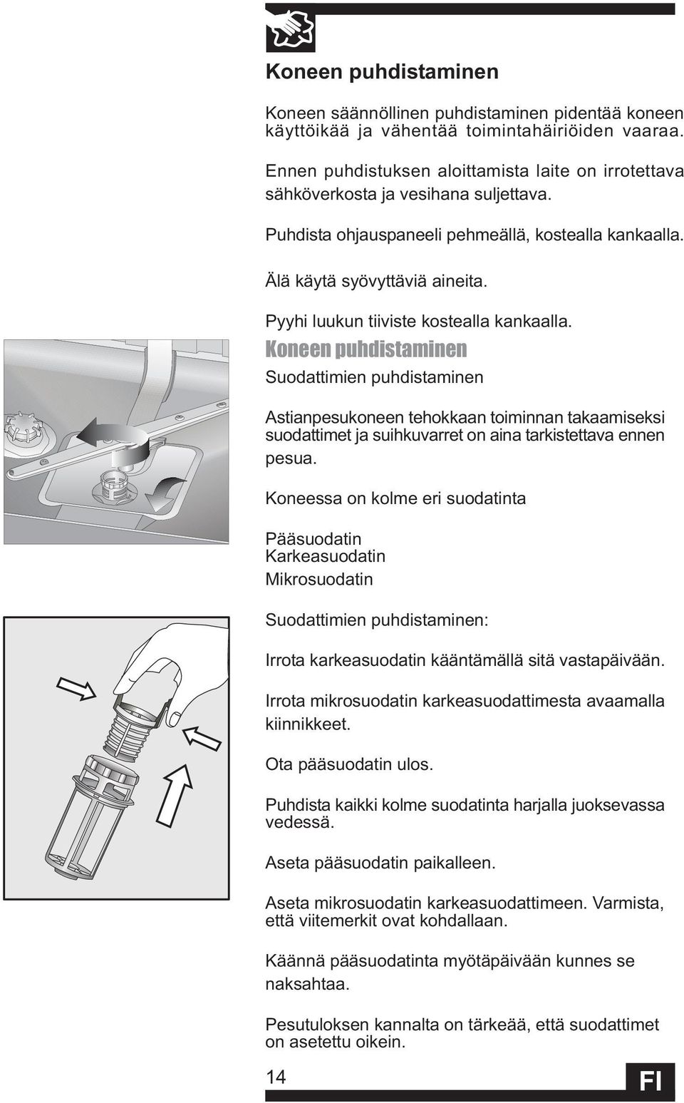 Pyyhi luukun tiiviste kostealla kankaalla.